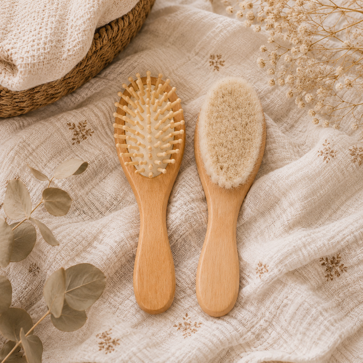 Brosse & peigne bébé personnalisés - coffret naissance 🤍