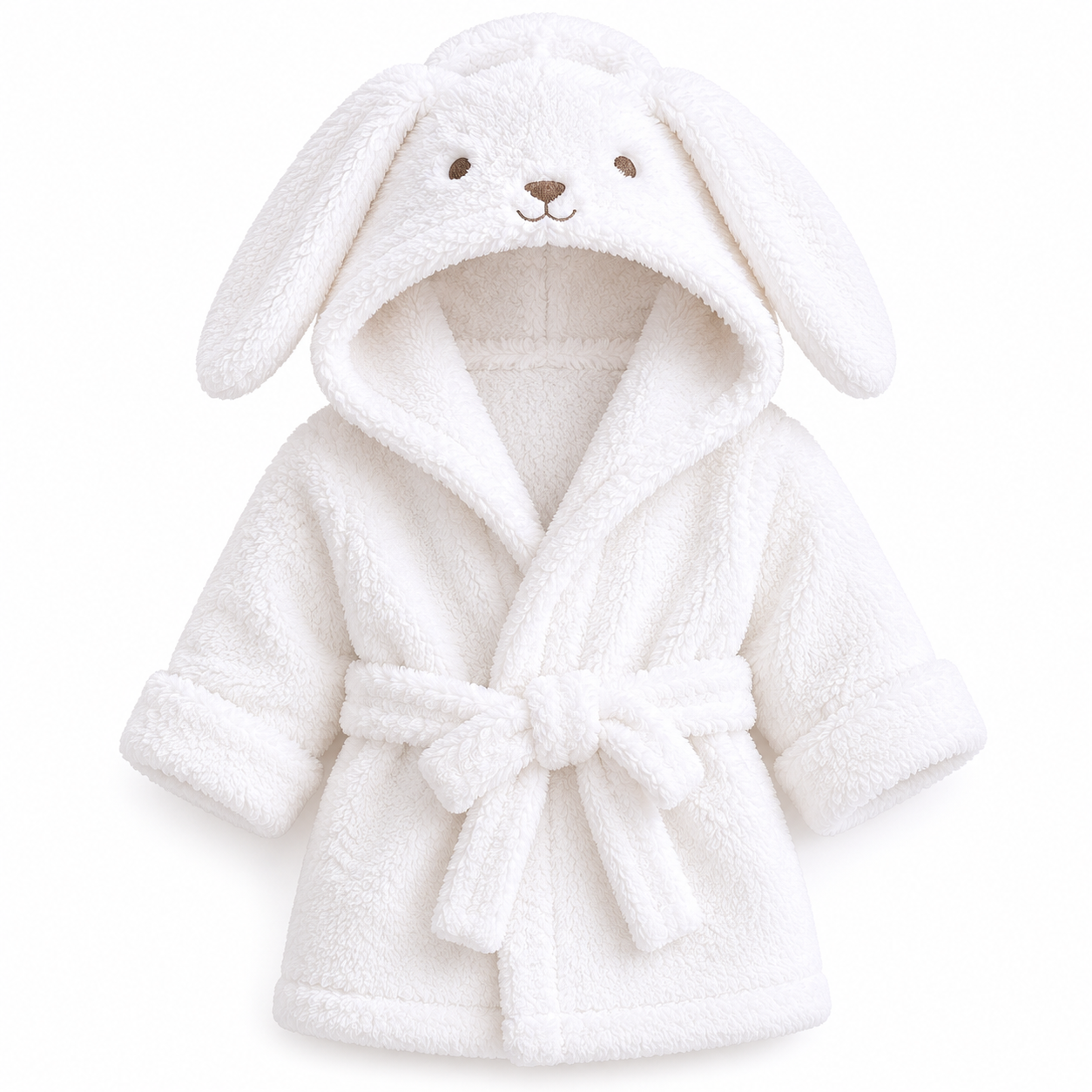 Peignoir bébé tout doux à capuche 🤍