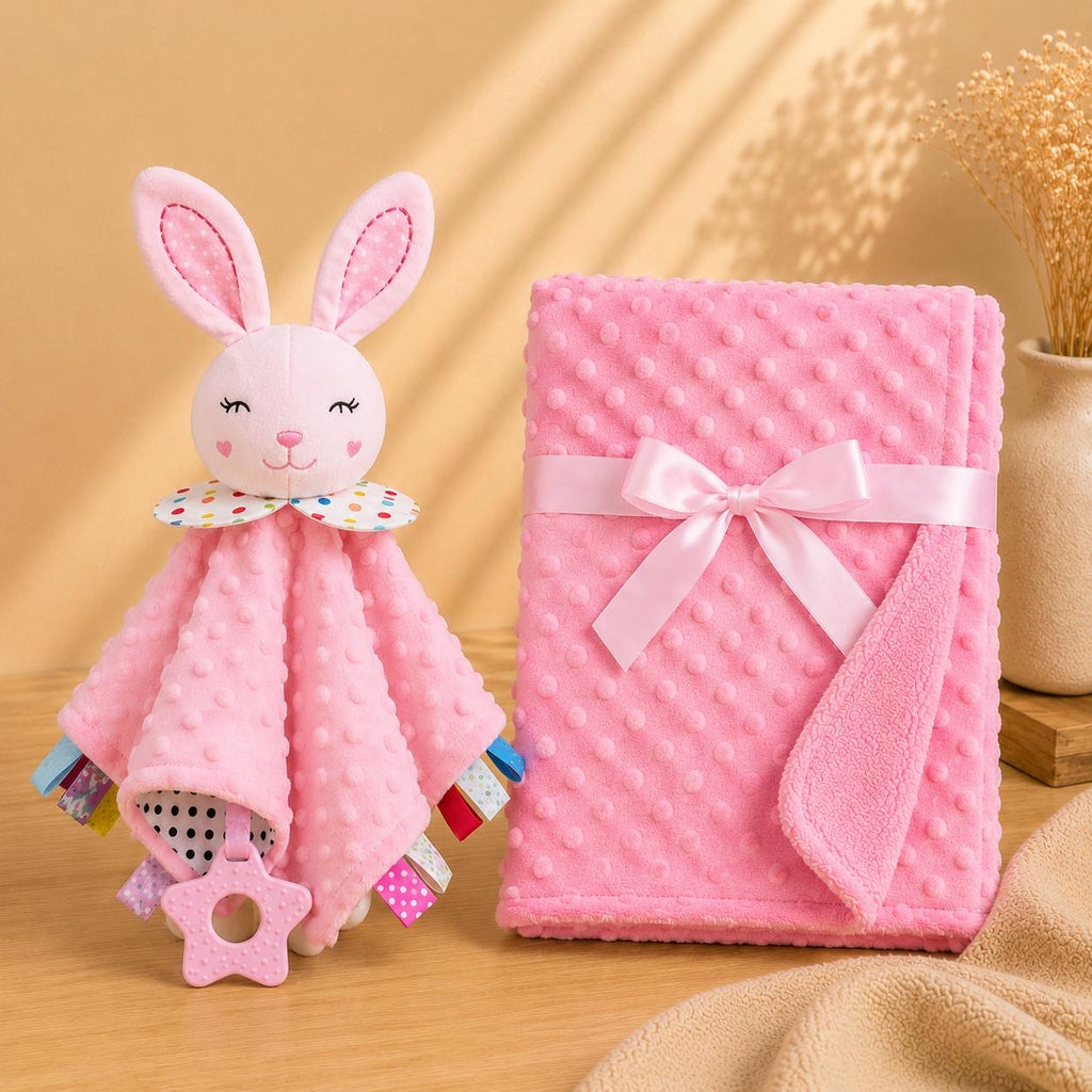 Duo doudou confort & couverture personnalisée 🤍