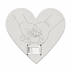 Plaque souvenir de naissance en bois avec support pour bracelet de maternité
