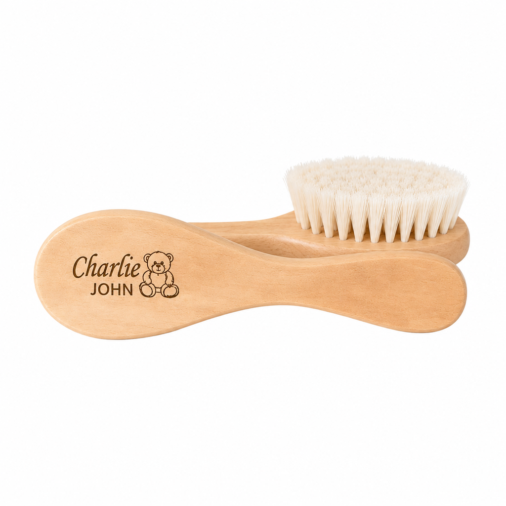 Brosse bébé personnalisés en bois naturel
