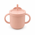 Gobelet d'apprentissage en silicone avec paille