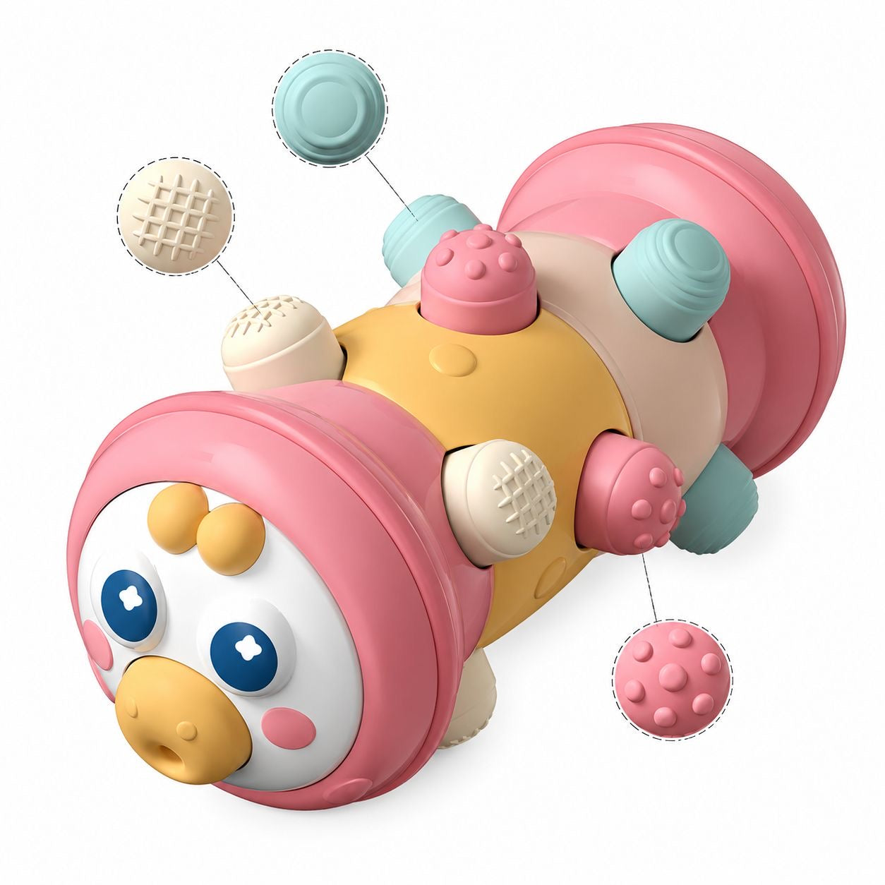 Rouleau d'éveil sensoriel bébé - textures, tactiles & découverte des sens