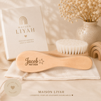 Brosse bébé personnalisés en bois naturel