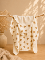 Cape de bain bébé à capuche en coton 🤍