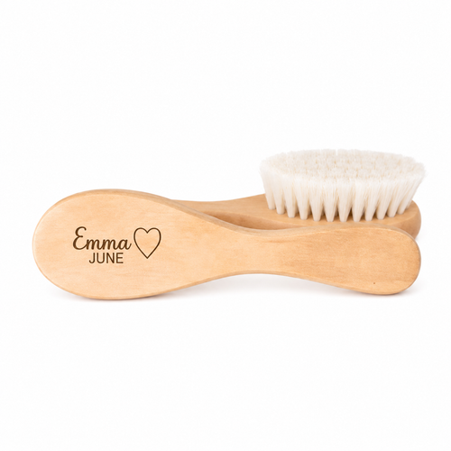 Brosse bébé personnalisés en bois naturel