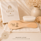 Brosse bébé personnalisés en bois naturel