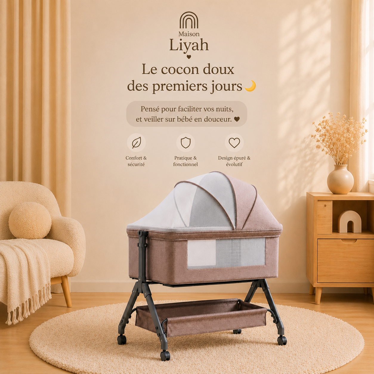 Lit Cododo & Berceau Evolutif 3 en 1