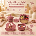 Set repas complet 6 pièces à personnalisé en silicone