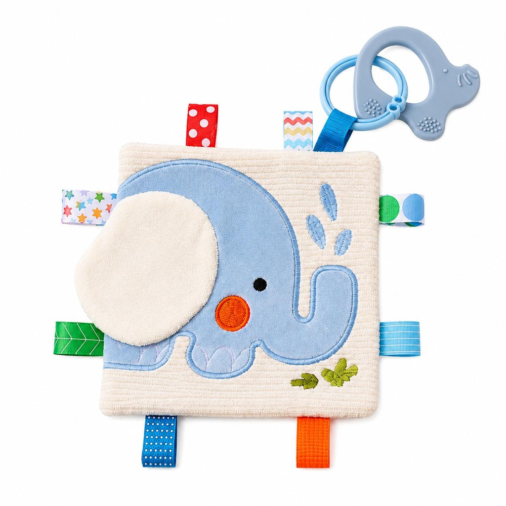 Doudou Sensoriel avec anneau de dentition 🤍