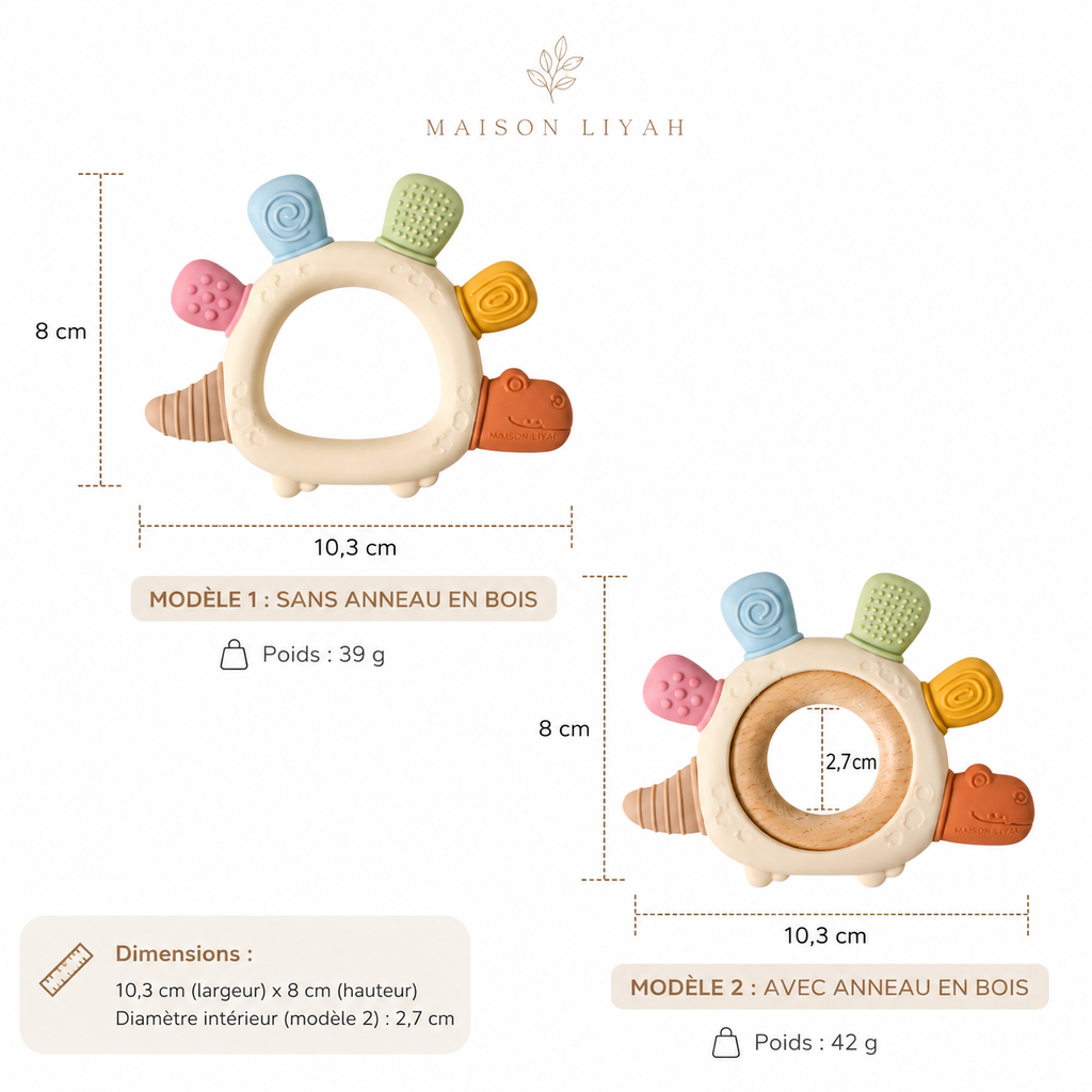 Anneau de dentition sensoriel en silicone