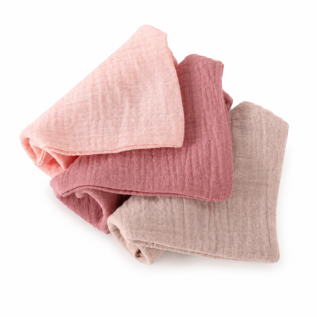 Lot de 3 ou 5 langes bébé en coton ultra doux