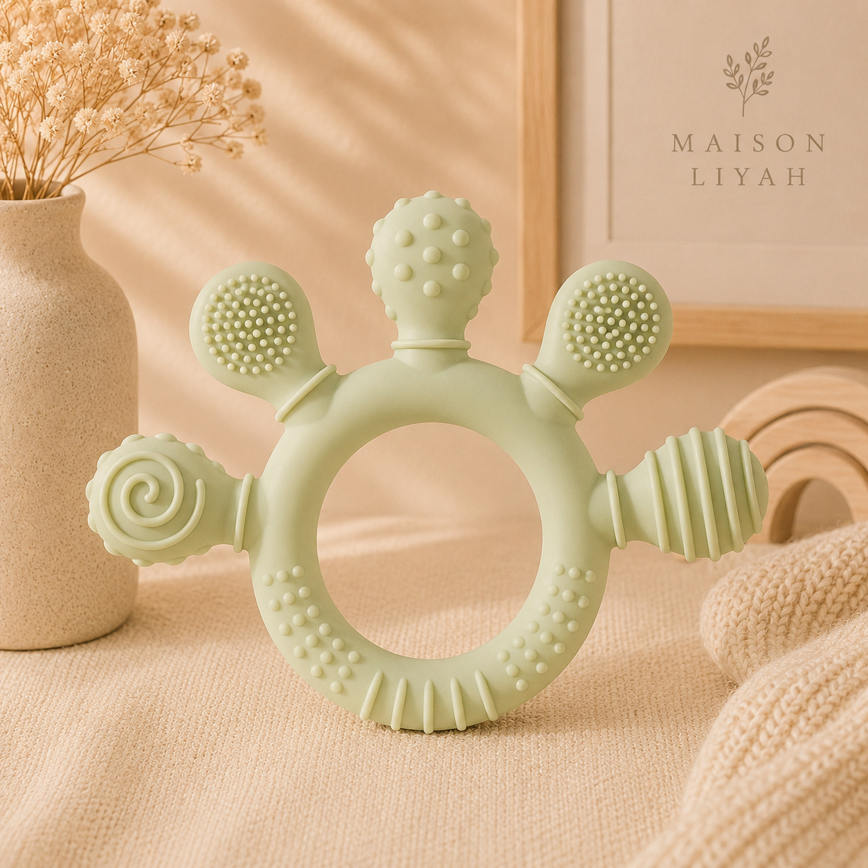Anneau de dentition sensoriel en silicone