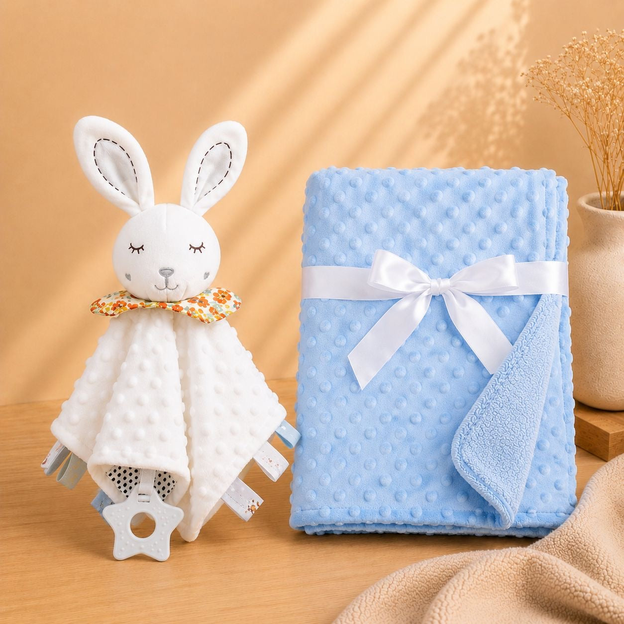 Duo doudou confort & couverture personnalisée 🤍