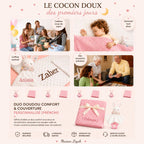 Duo doudou confort & couverture personnalisée 🤍