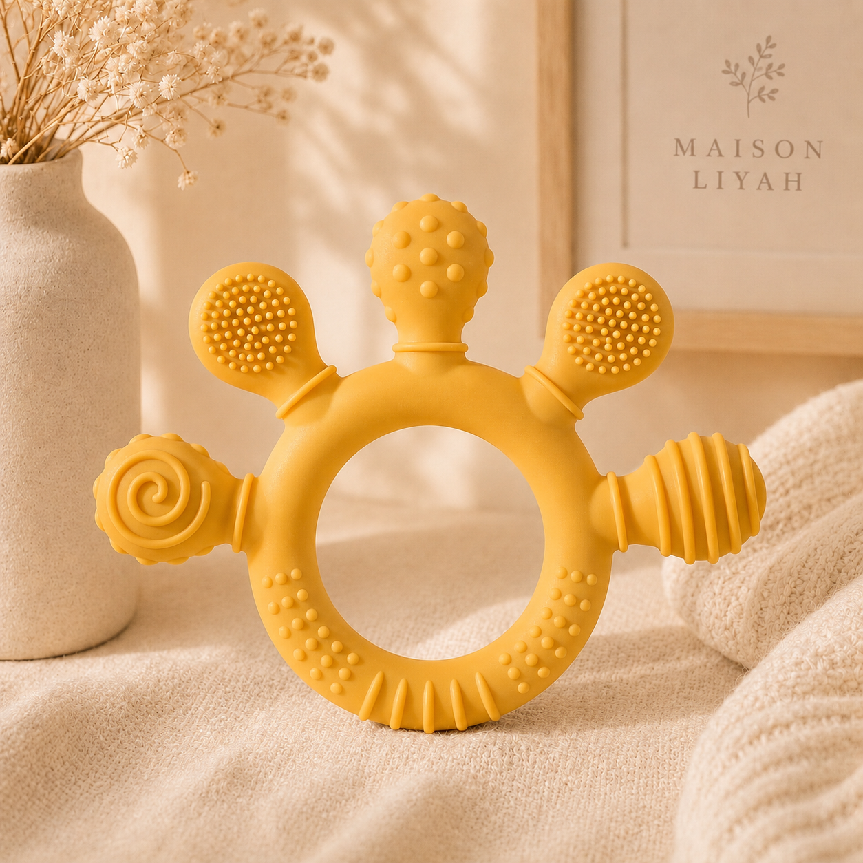 Anneau de dentition sensoriel en silicone
