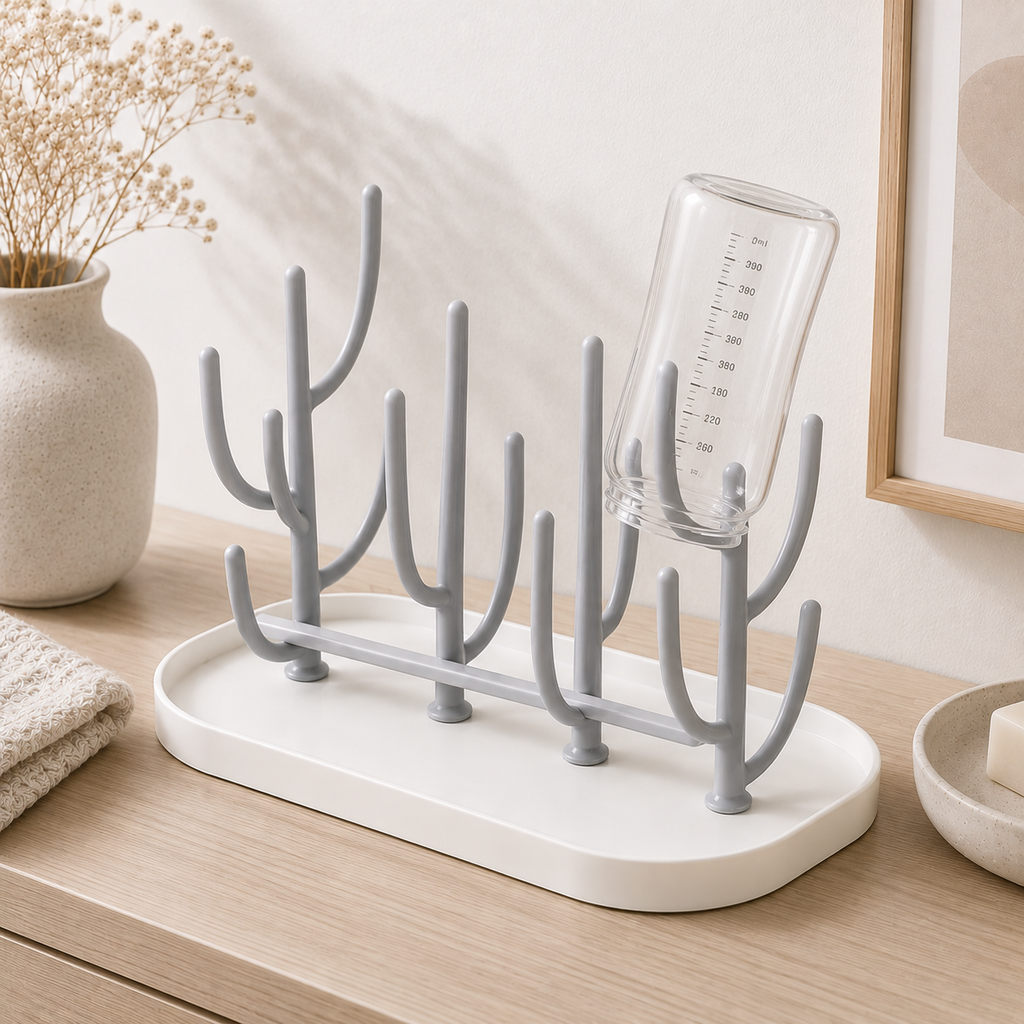 Egouttoir à biberons design - Support de séchage pour biberons et accessoires bébé ✨