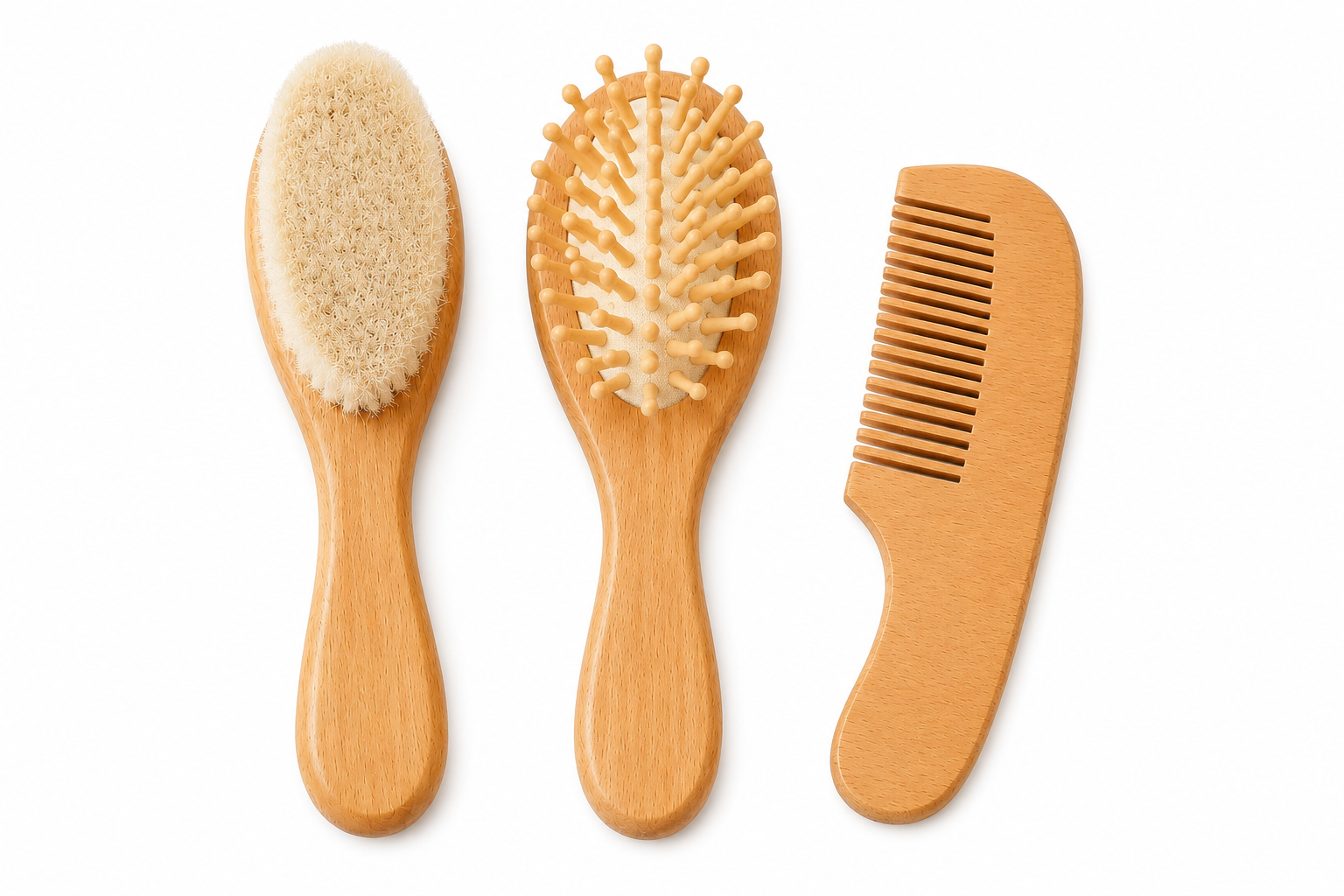 Brosse & peigne bébé personnalisés - coffret naissance 🤍