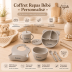 Set repas complet 6 pièces à personnalisé en silicone