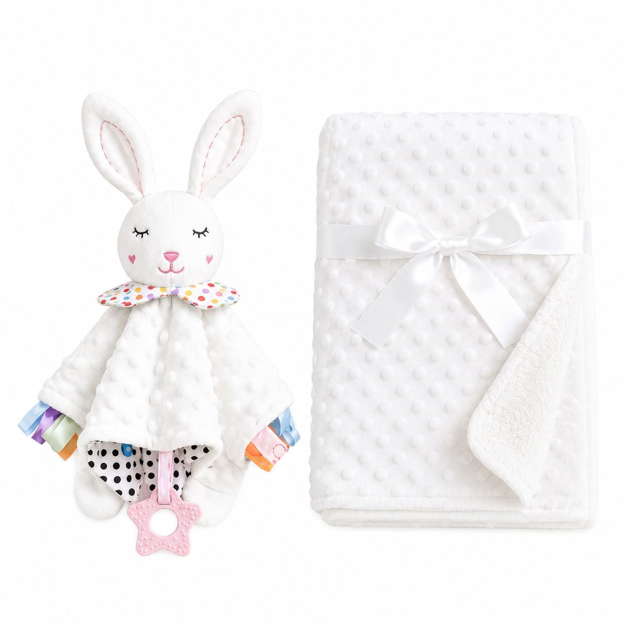 Duo doudou confort & couverture personnalisée 🤍