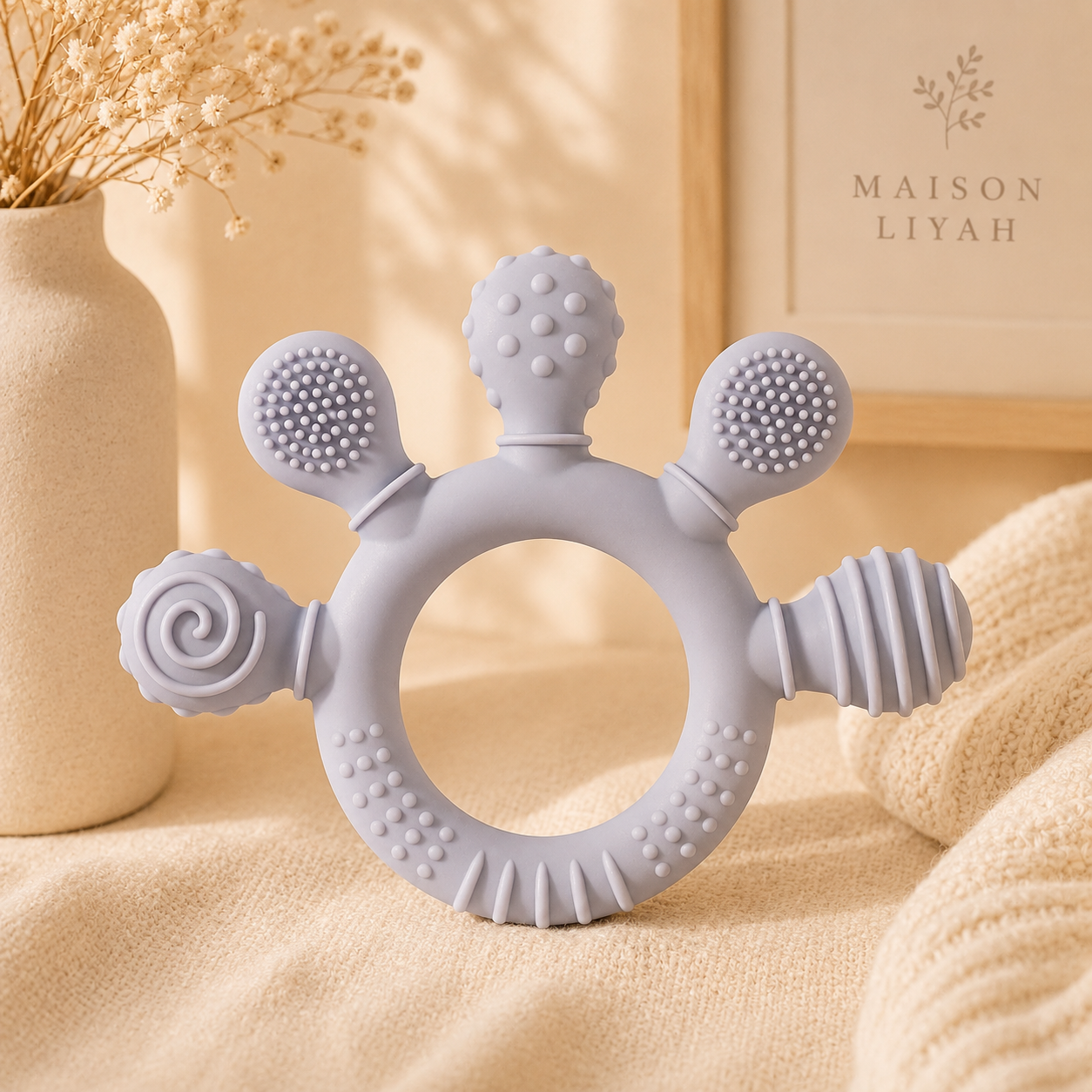 Anneau de dentition sensoriel en silicone
