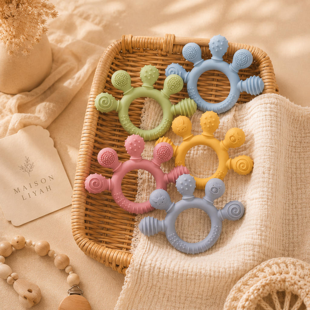 Anneau de dentition sensoriel en silicone