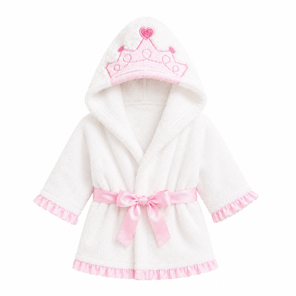 Peignoir bébé tout doux à capuche 🤍