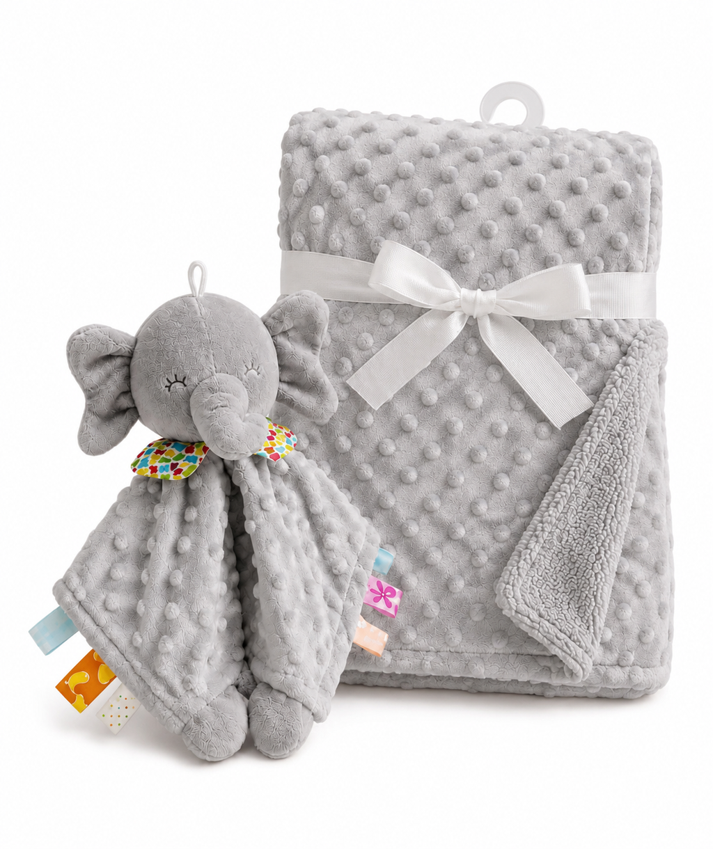 Duo doudou confort & couverture personnalisée 🤍