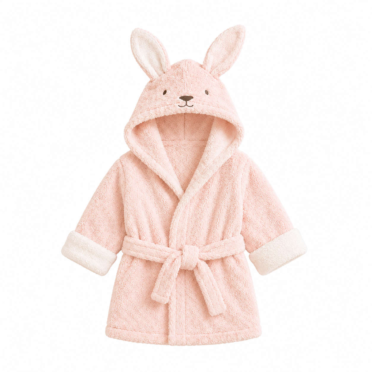 Peignoir bébé tout doux à capuche 🤍