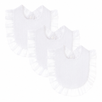 Lot de 3 bavoirs bébé en coton à volants