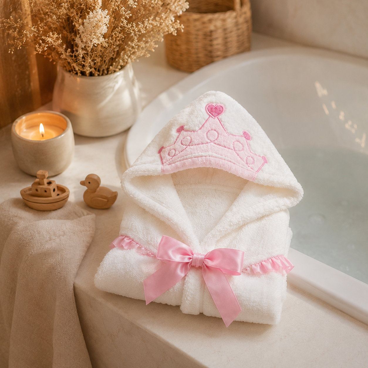 Peignoir bébé à capuche ultra doux 🤍
