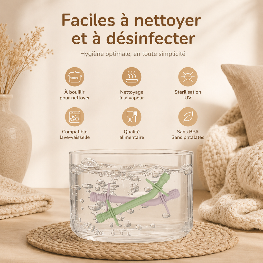 Tube de mastication sensoriel pour bébé