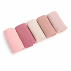 Lot de 3 ou 5 langes bébé en coton ultra doux