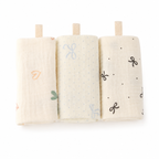 Lot de 3 ou 5 langes bébé en coton ultra doux