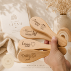 Brosse bébé personnalisés en bois naturel