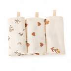 Lot de 3 ou 5 langes bébé en coton ultra doux