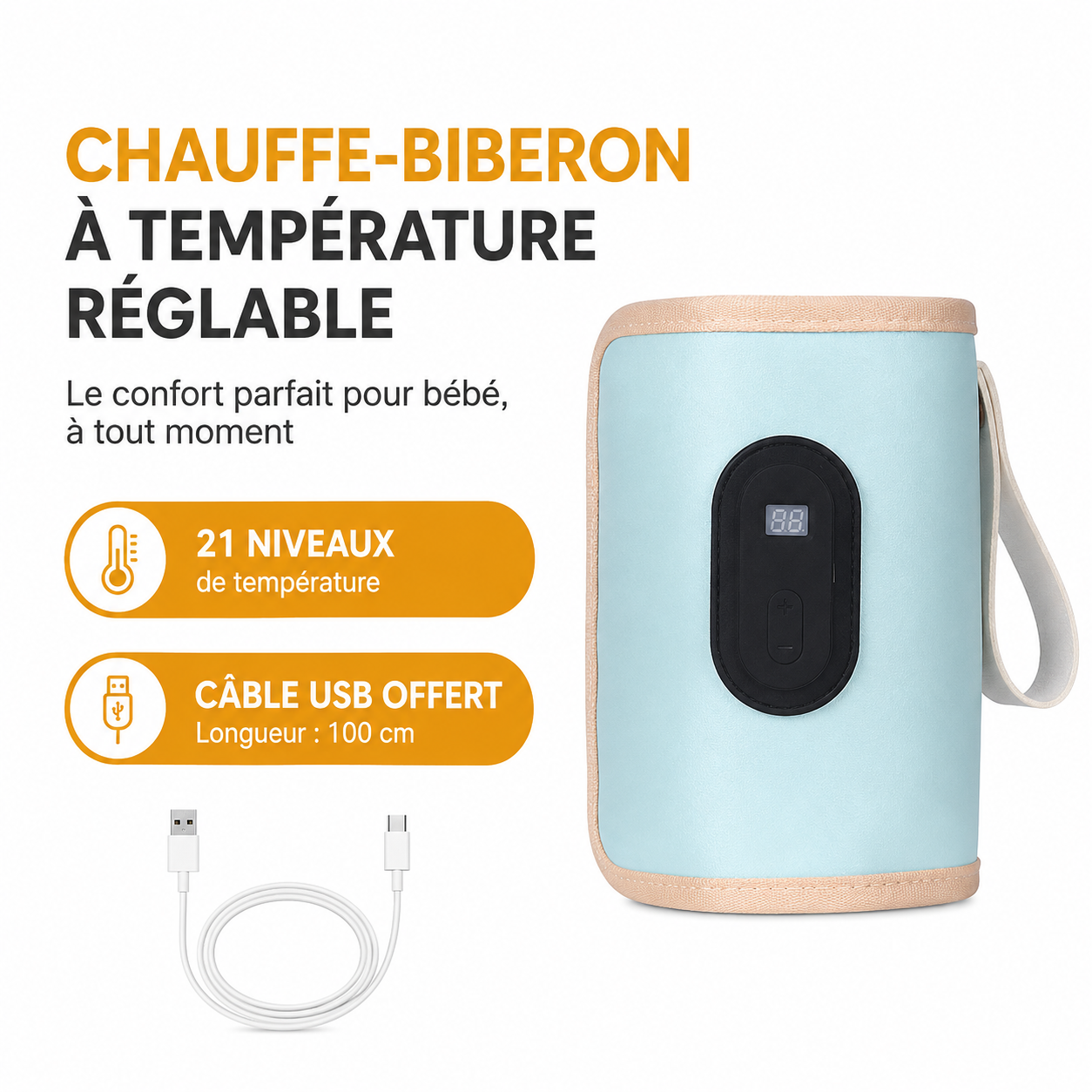Chauffe-biberon portable USB