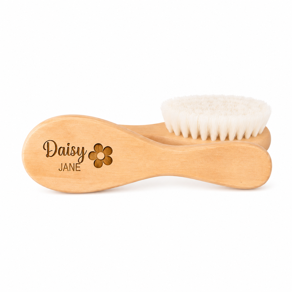Brosse bébé personnalisés en bois naturel