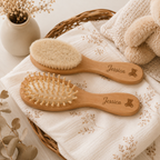 Brosse & peigne bébé personnalisés - coffret naissance 🤍
