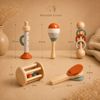 Coffret musical Montessori en bois – Éveil & motricité