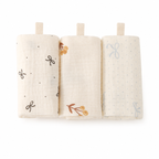 Lot de 3 ou 5 langes bébé en coton ultra doux
