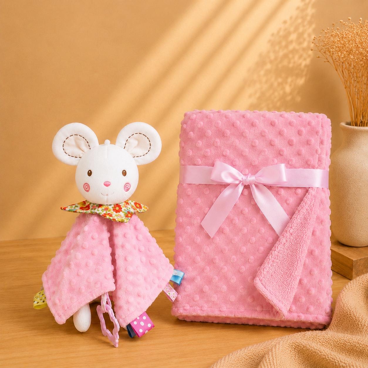 Duo doudou confort & couverture personnalisée 🤍