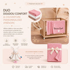 Duo doudou confort & couverture personnalisée 🤍