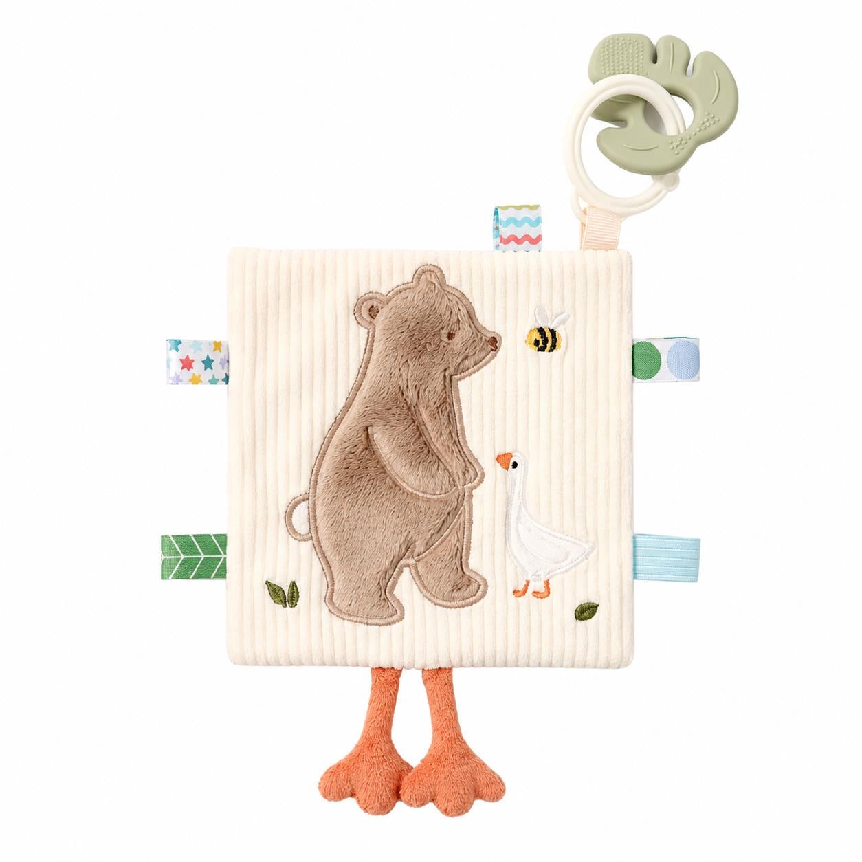Doudou Sensoriel avec anneau de dentition 🤍