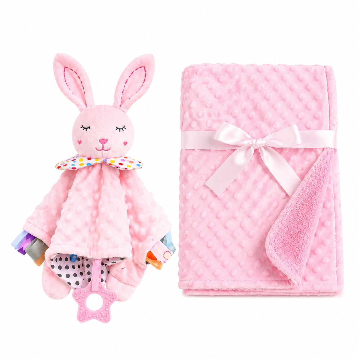 Duo doudou confort & couverture personnalisée 🤍